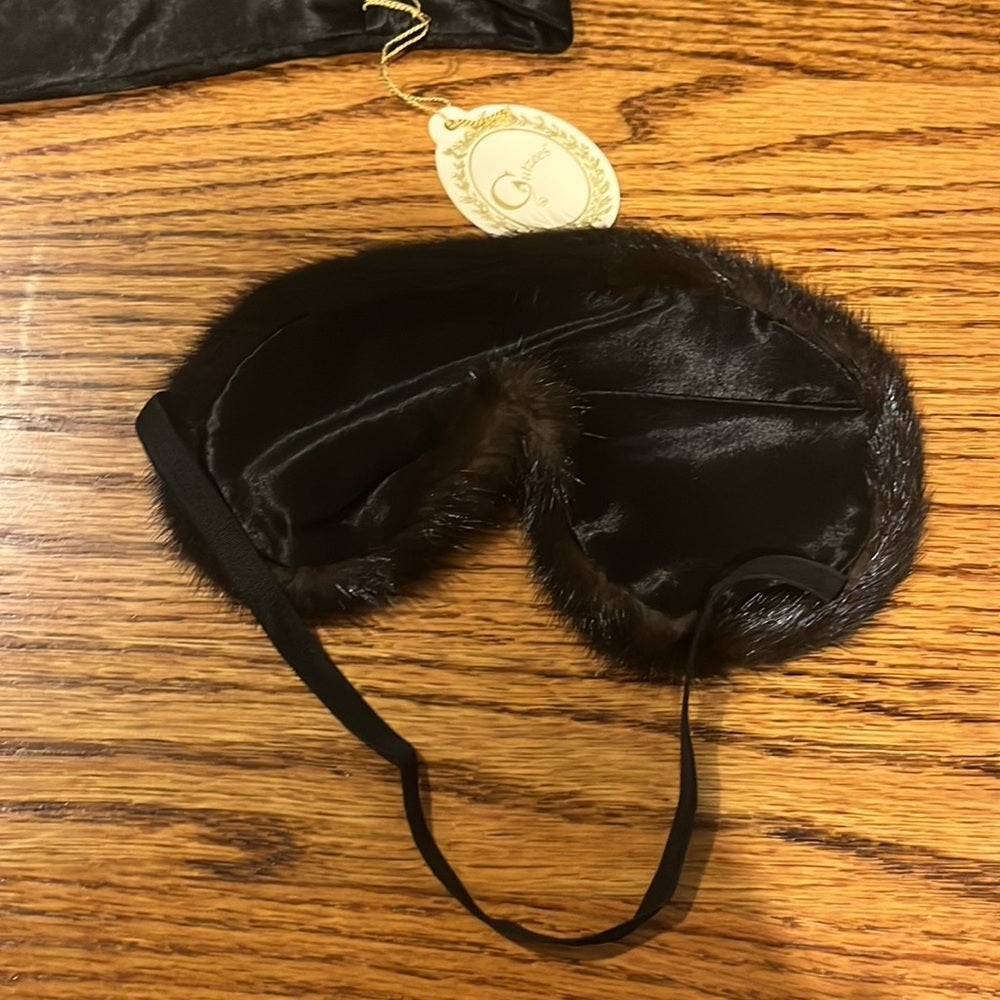 NWT Gutzees Woman’ Black Satin Eyemask