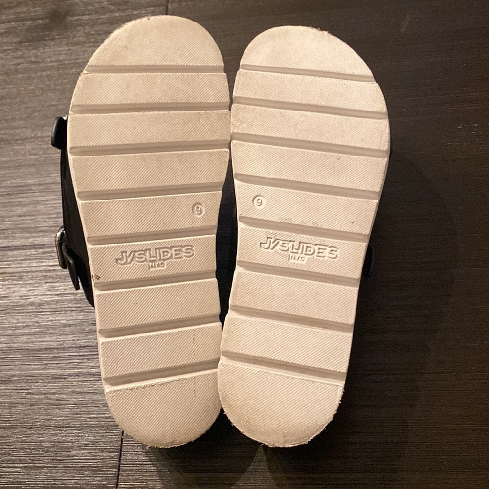 J/Slides Women’s Size 9 Black Platform Slides