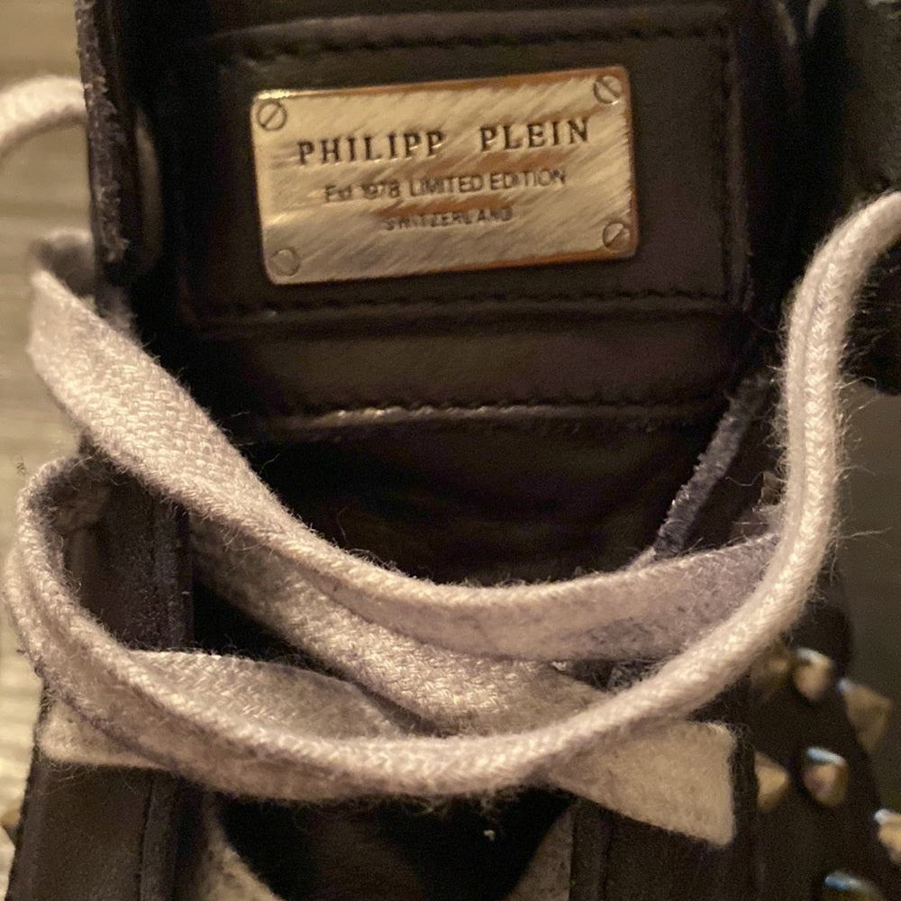 Philipp Plein Black High Top Sneakers Size 39