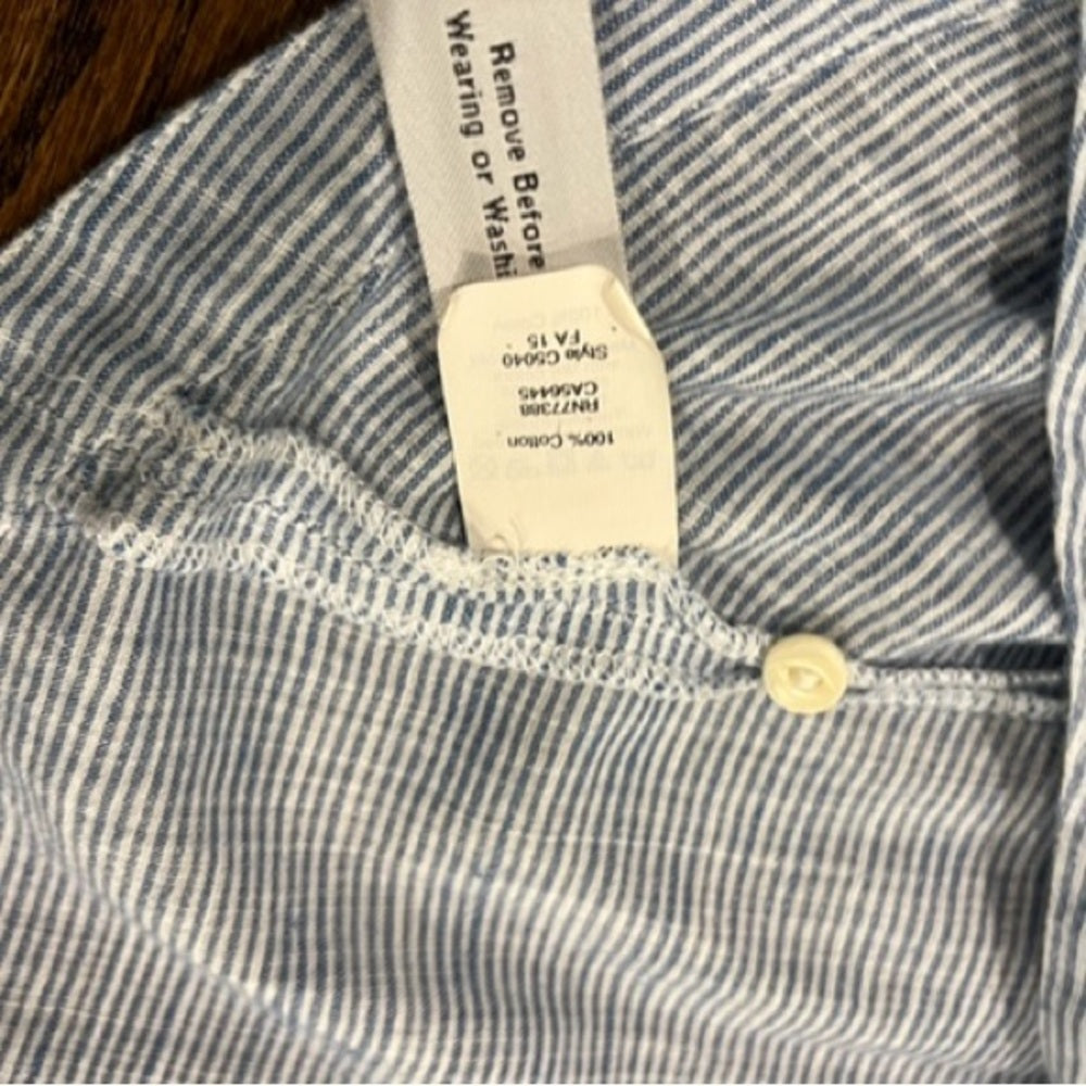 Blue Women’s linen Blouse Size Small