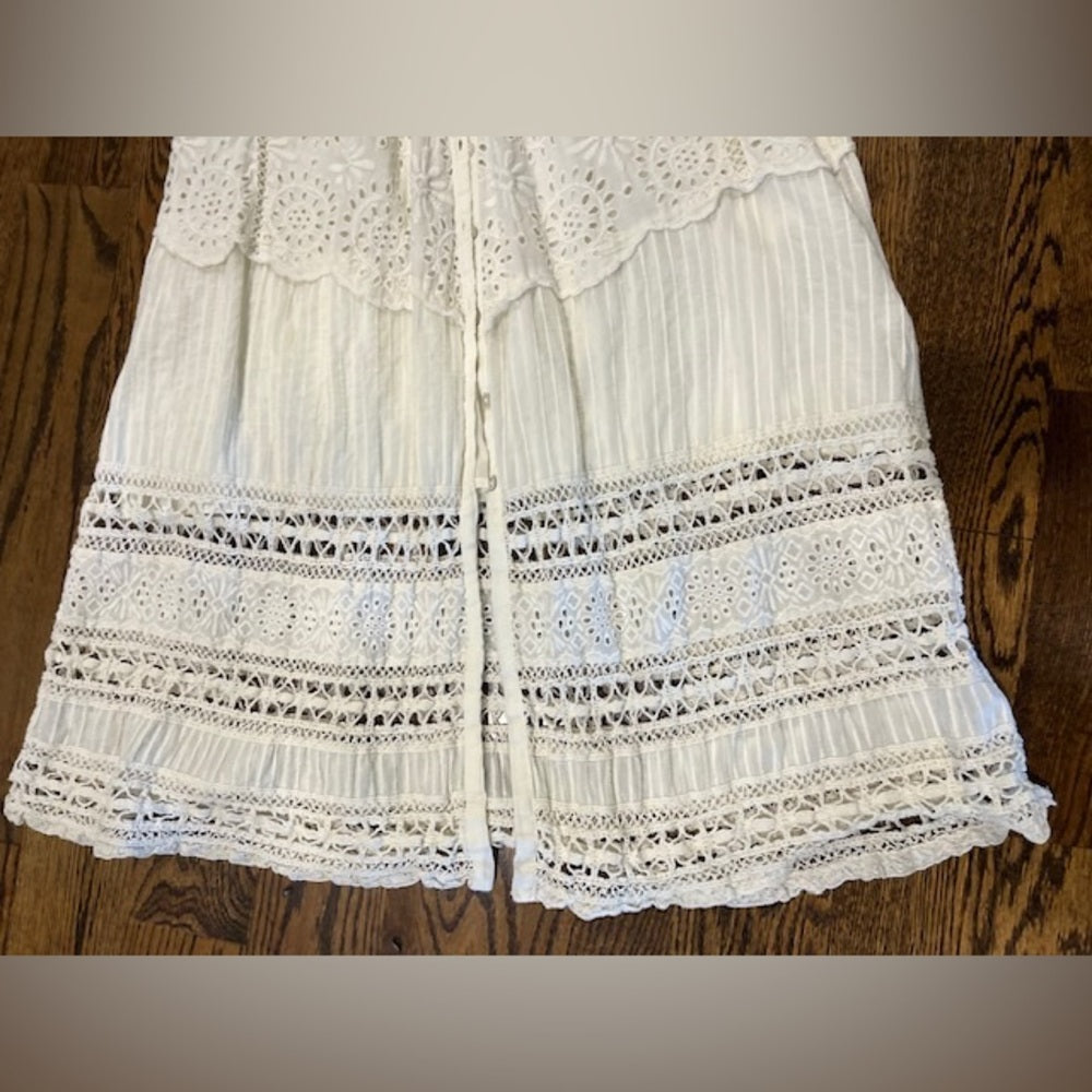 Love Shack Fancy White Eyelet Long Women’s Dress Size Medium