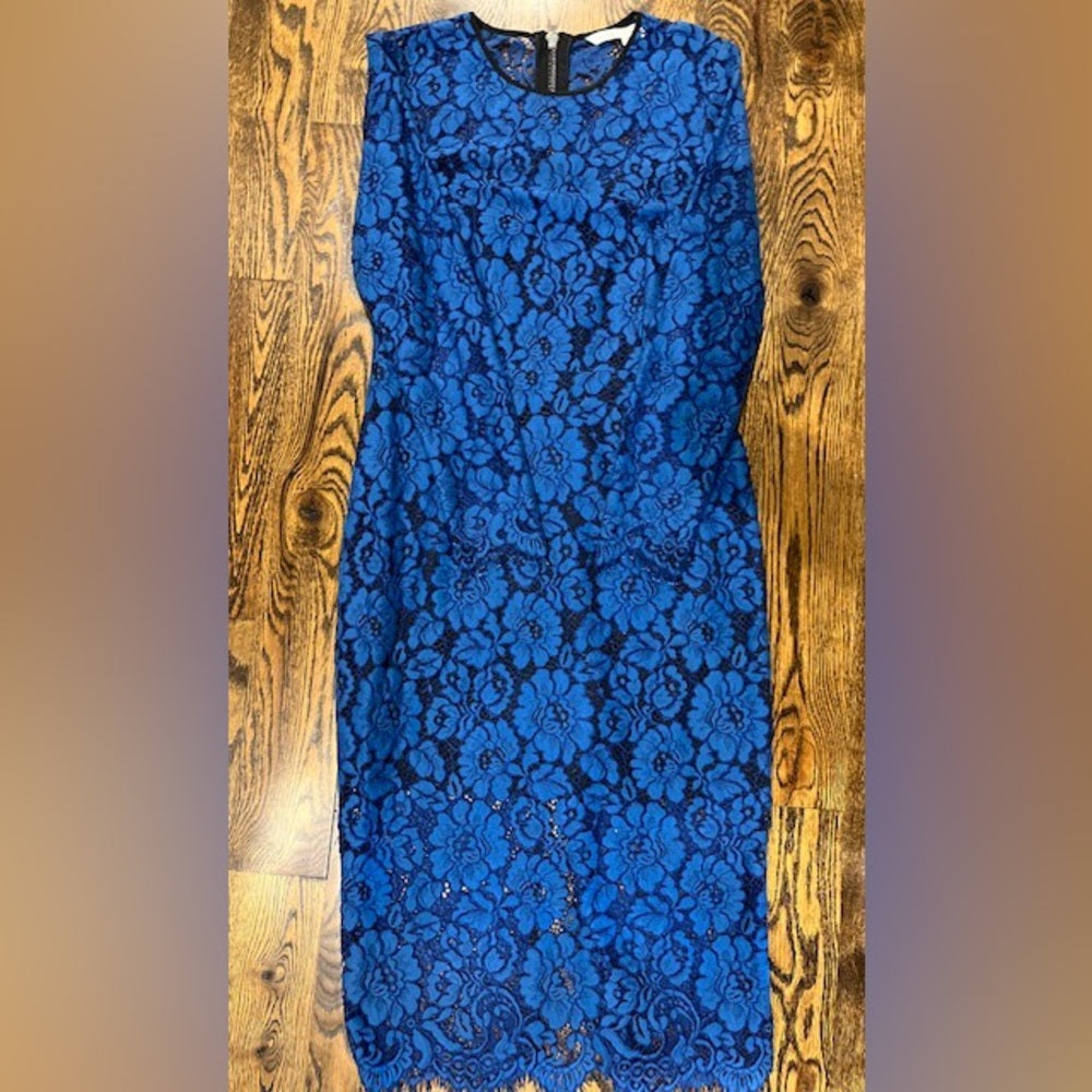 Veronica Beard Women’s Blue Lace Long Sleeved Dress Size 6