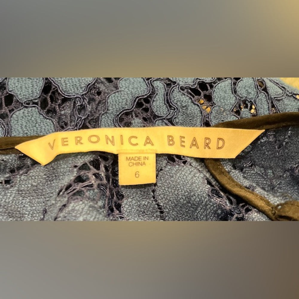 Veronica Beard Women’s Blue Lace Long Sleeved Dress Size 6