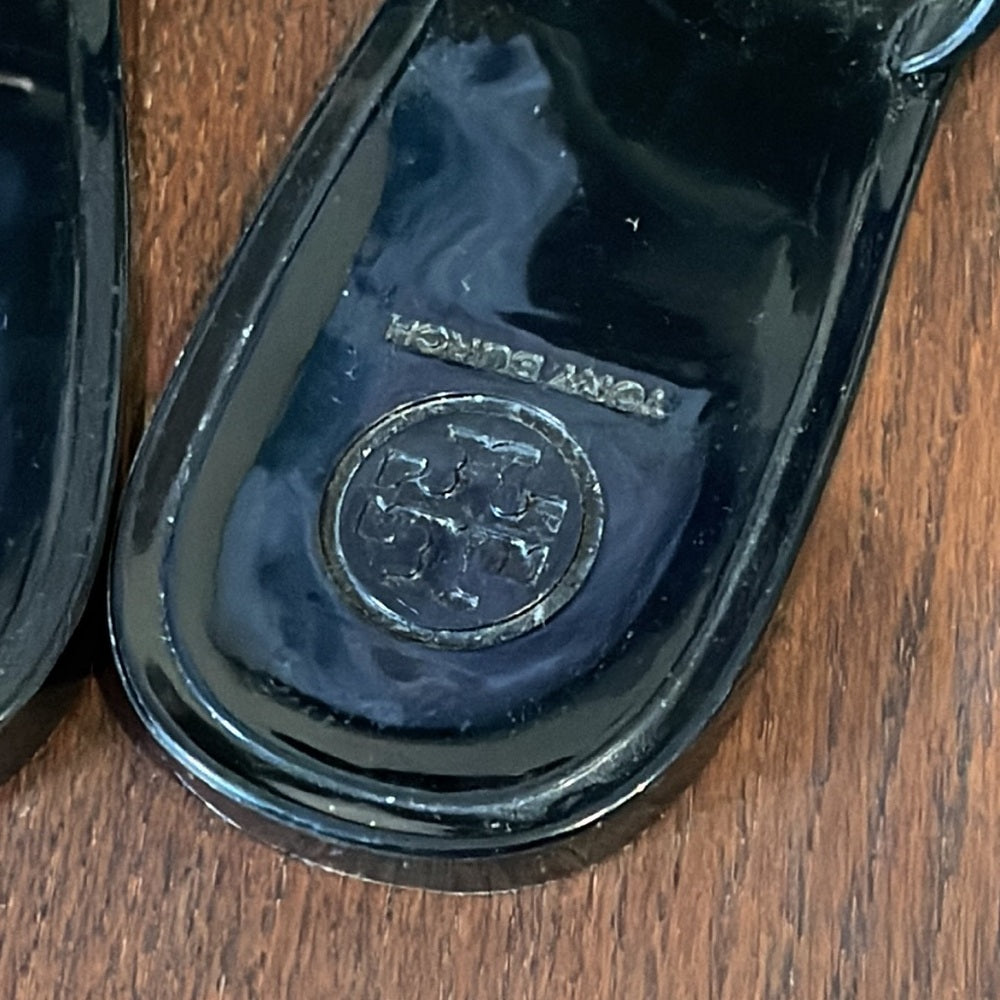 Tory Burch Black Patent Leather Women’s Sandals Size 9