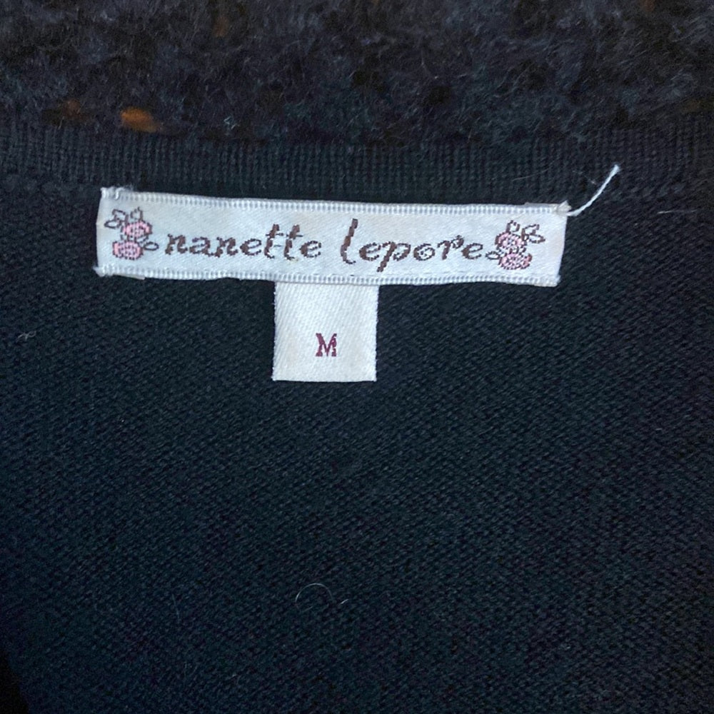 Women’s Nanette Lepore black cardigan. Size M