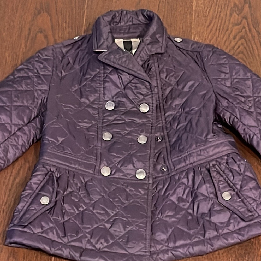 Burberry Girls Purple Quilted Jacket Size 5