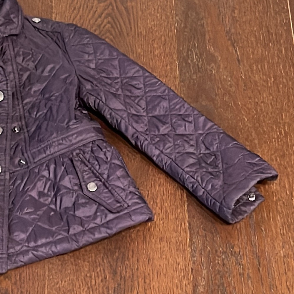 Burberry Girls Purple Quilted Jacket Size 5