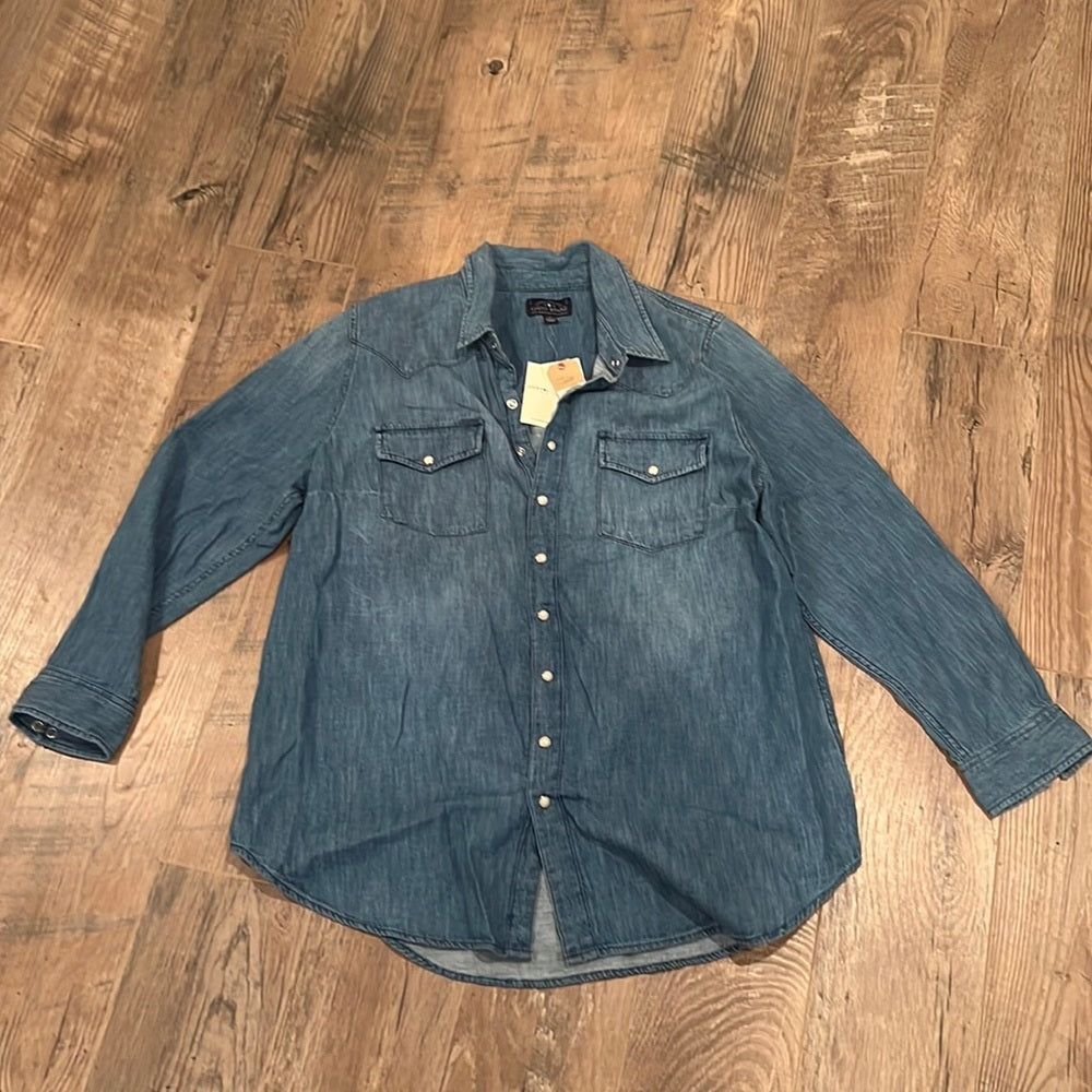 Lucky Brand Woman’s Jean Material Long Sleeve Size 1X