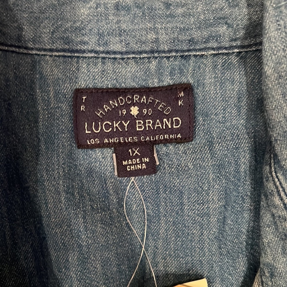 Lucky Brand Woman’s Jean Material Long Sleeve Size 1X