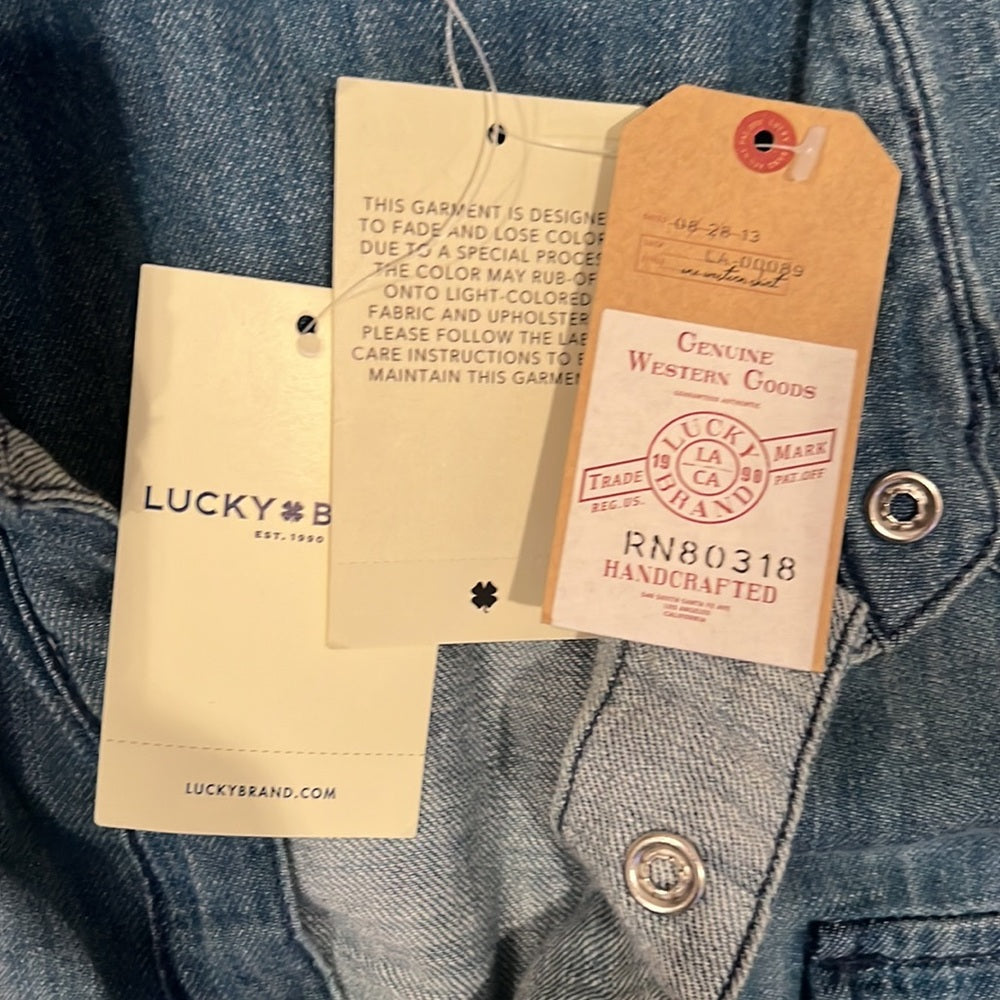 Lucky Brand Woman’s Jean Material Long Sleeve Size 1X