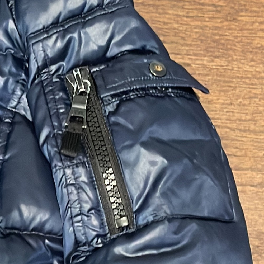 SAM Girls Hooded Down Navy Jacket Size 10