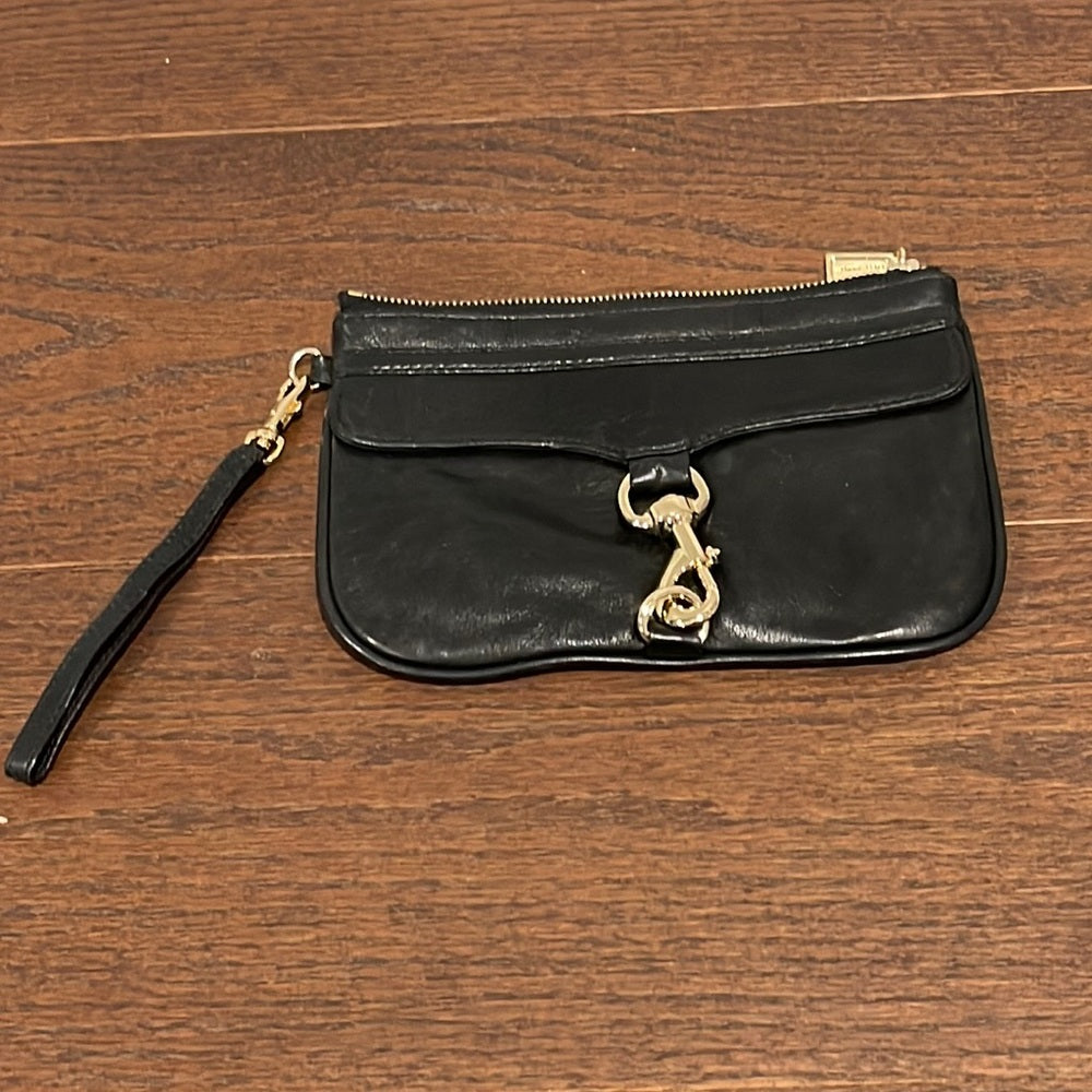 Rebecca Minkoff Black Leather Wristlet