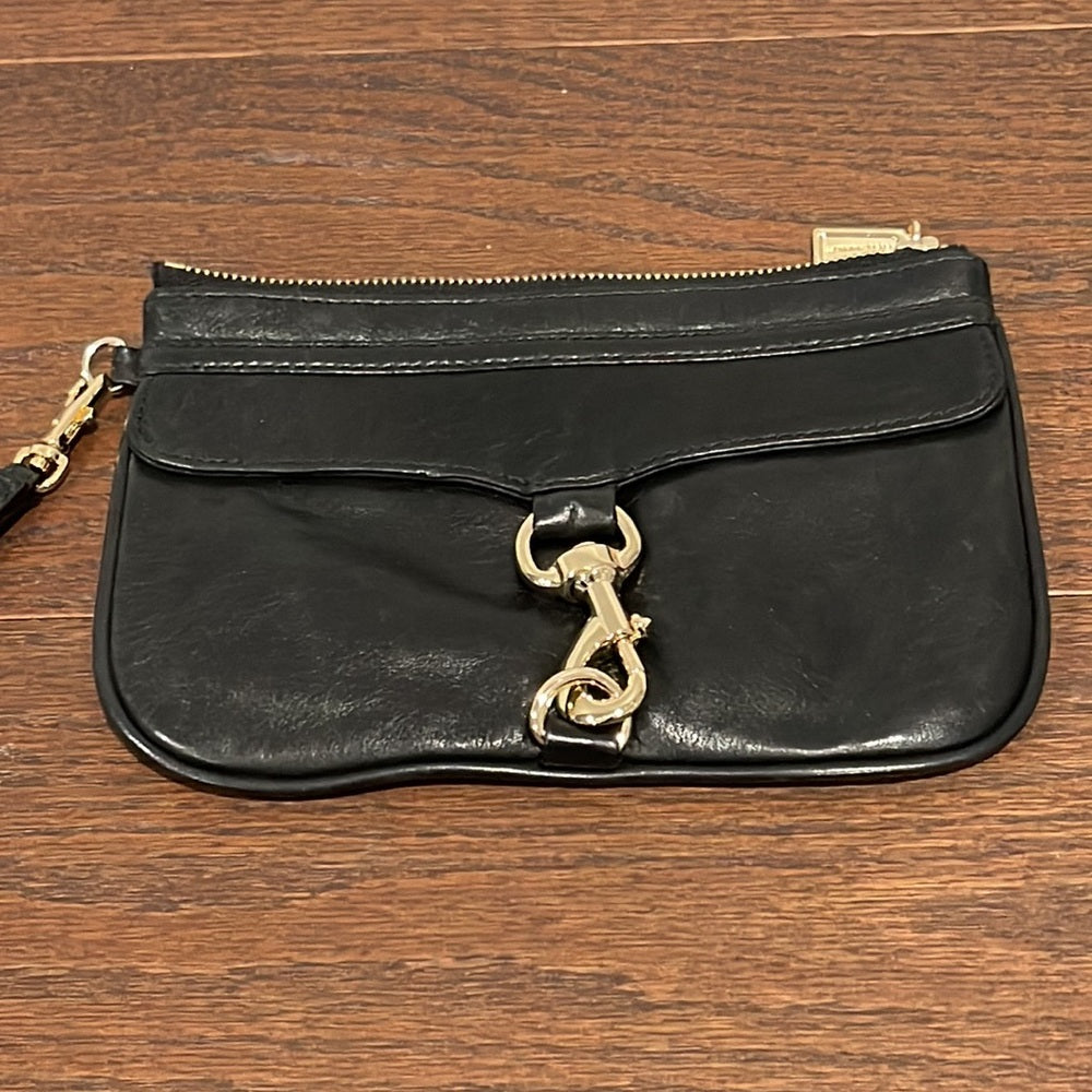Rebecca Minkoff Black Leather Wristlet