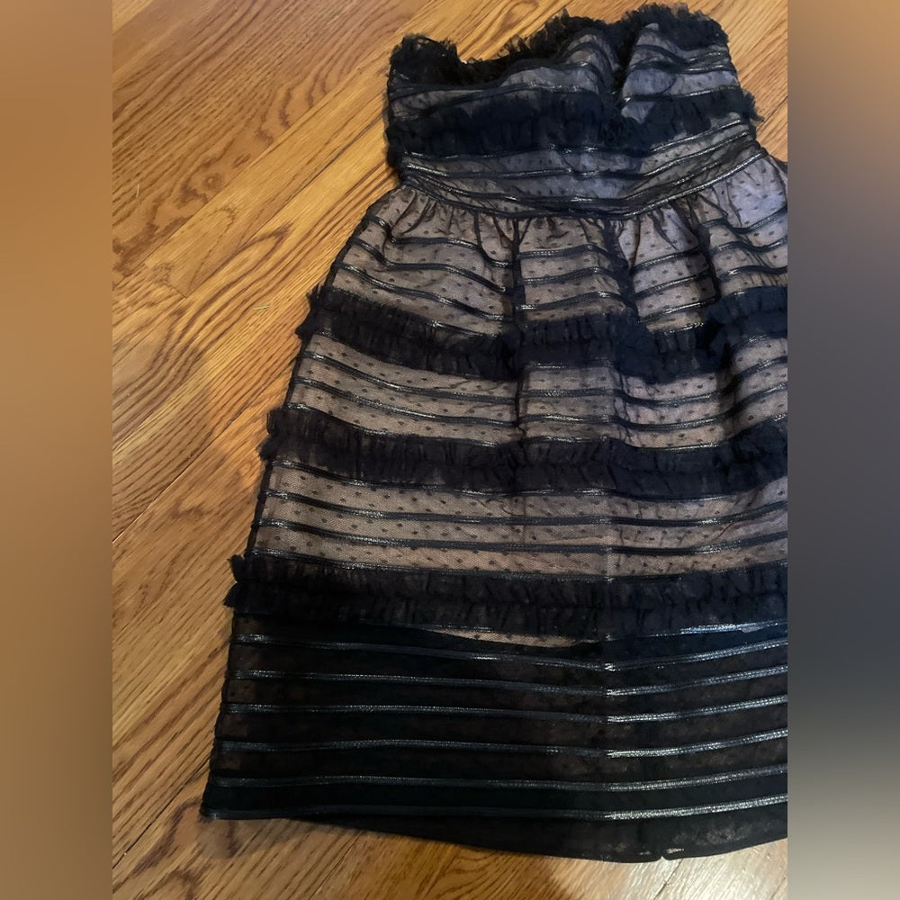 Valentino Spa Black Strapless Dress Size 42