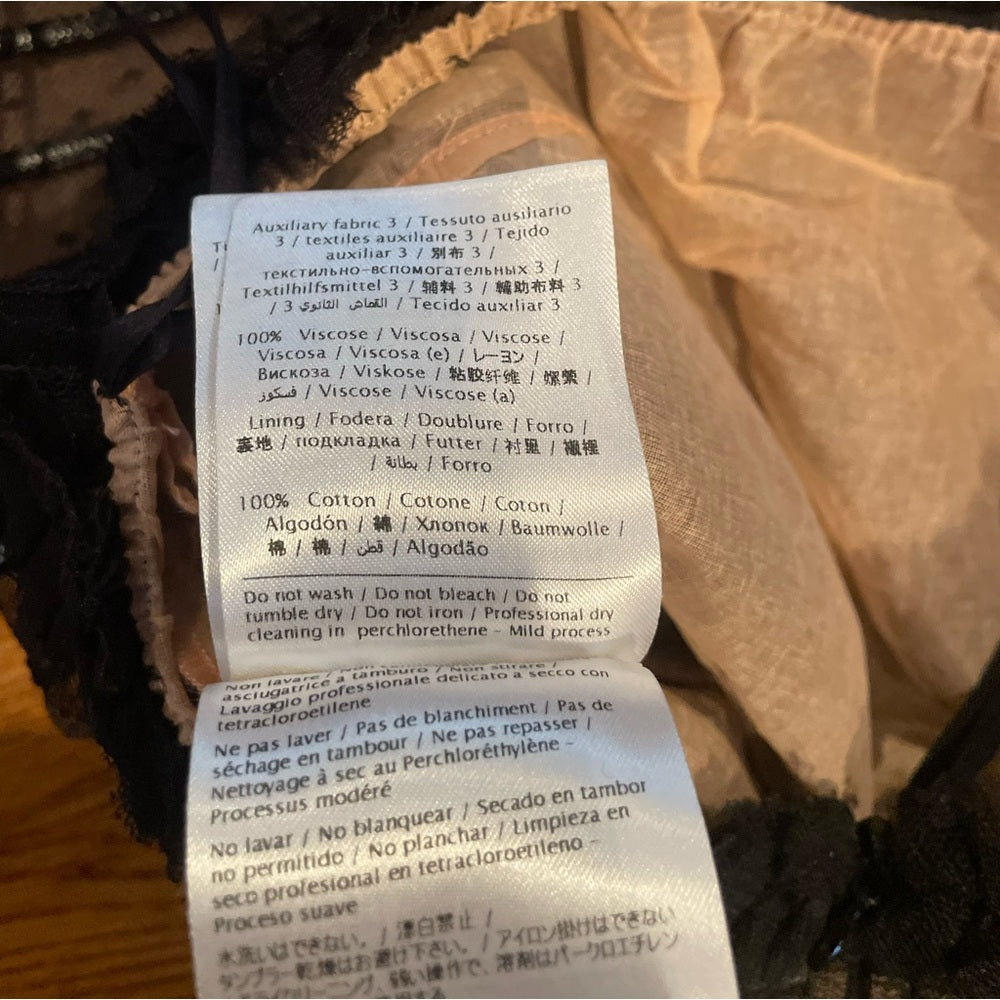 Valentino Spa Black Strapless Dress Size 42