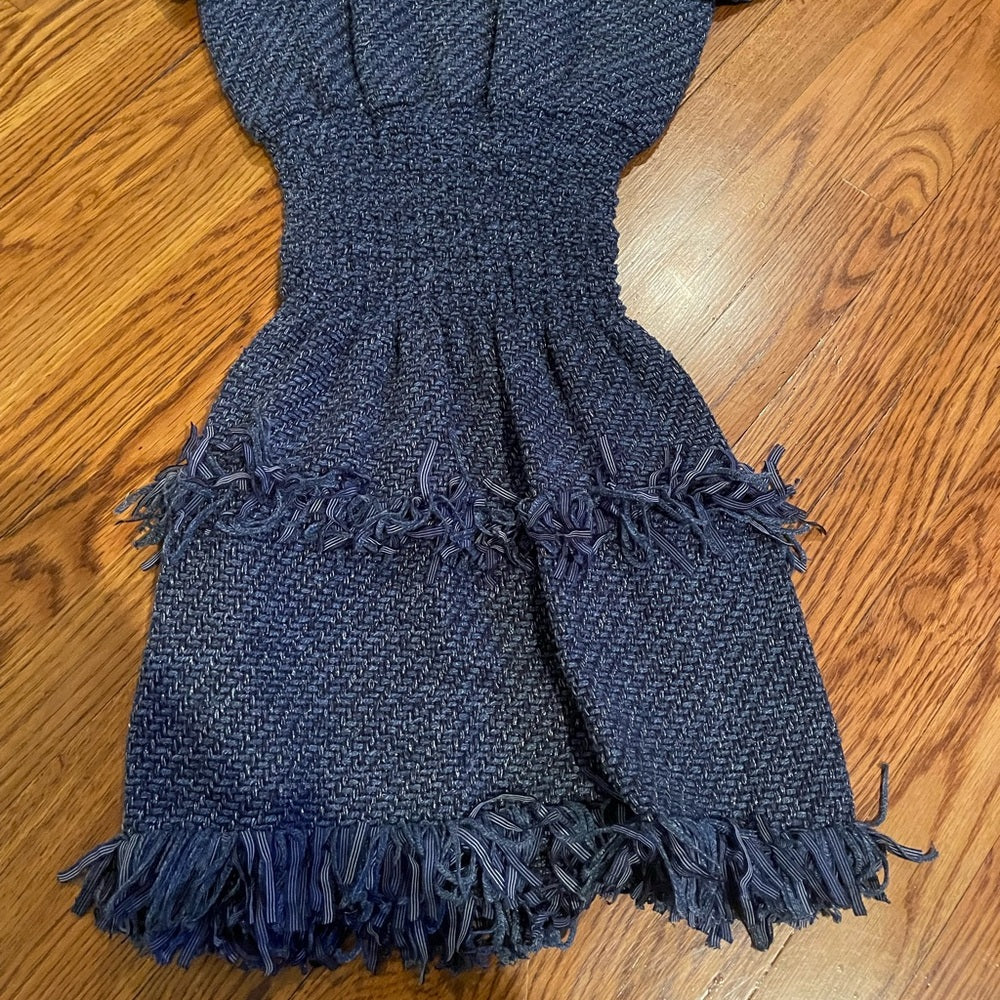 Maje Blue Crochet Dress Size 1/Small