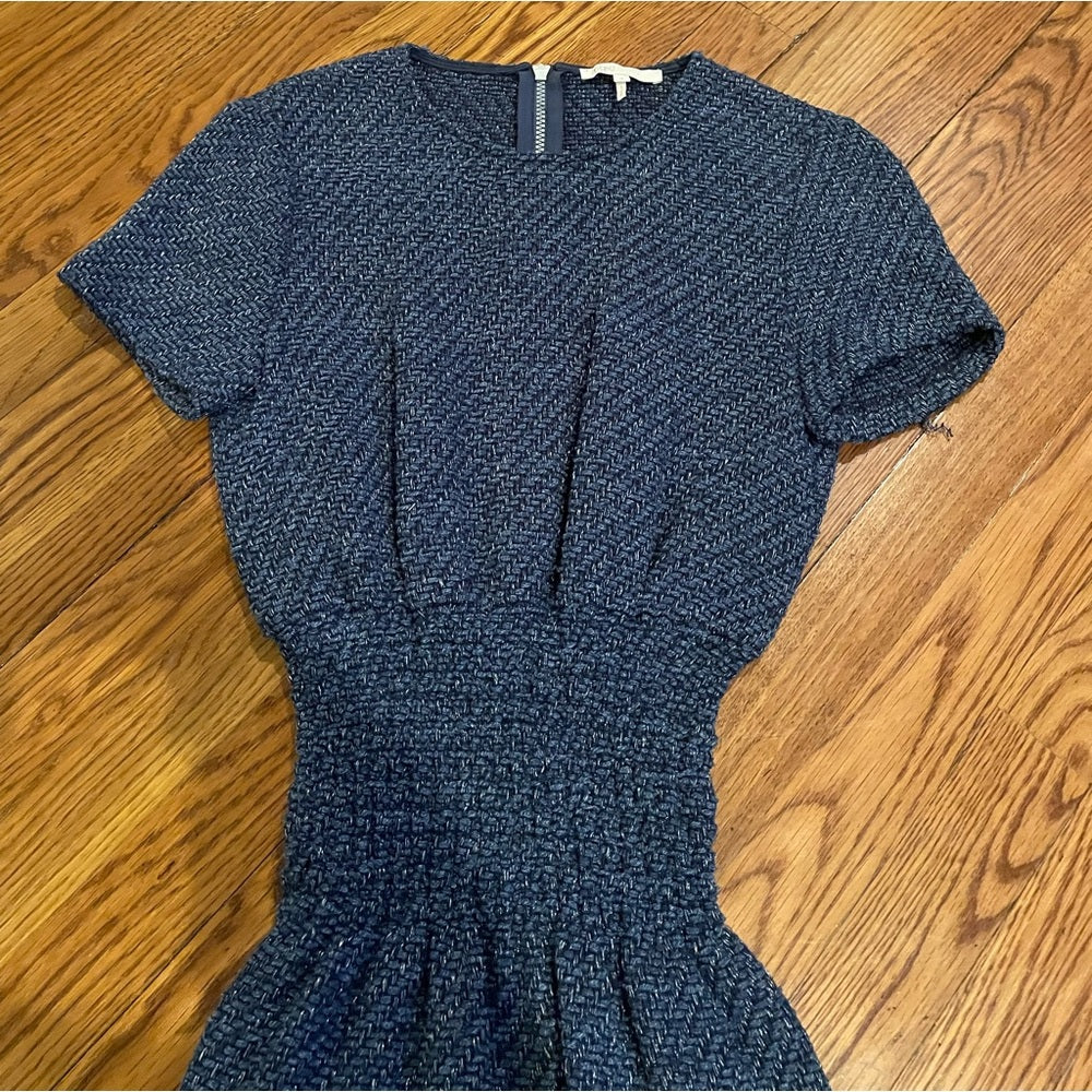 Maje Blue Crochet Dress Size 1/Small
