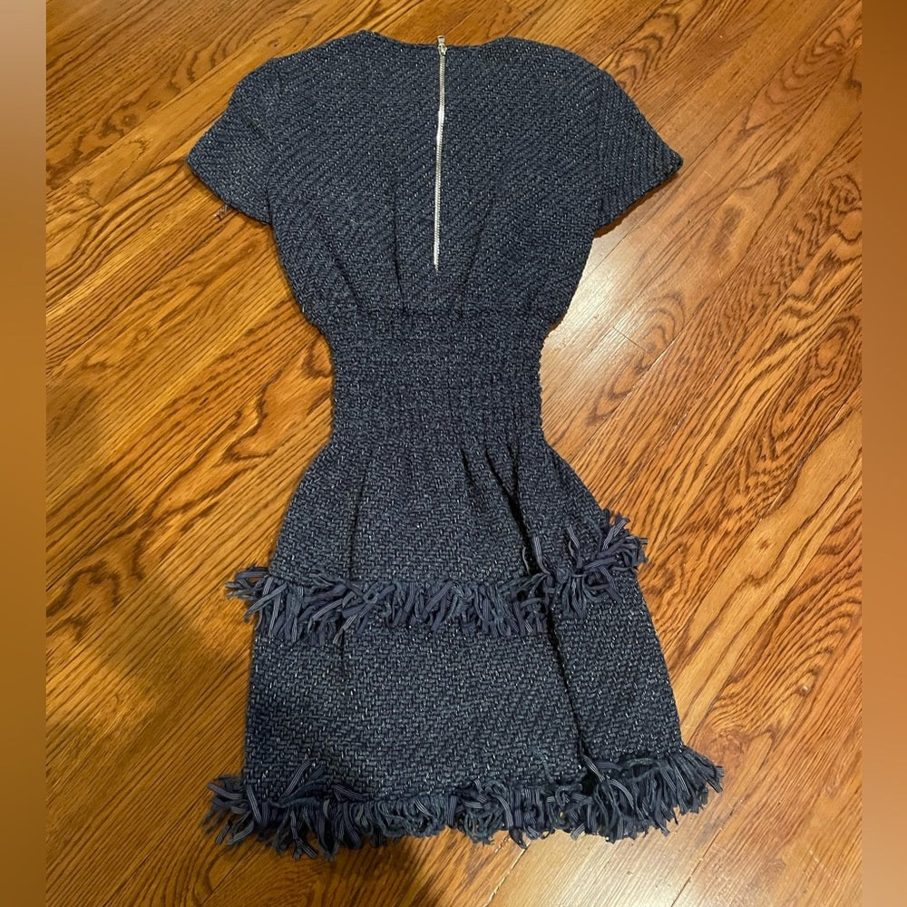 Maje Blue Crochet Dress Size 1/Small