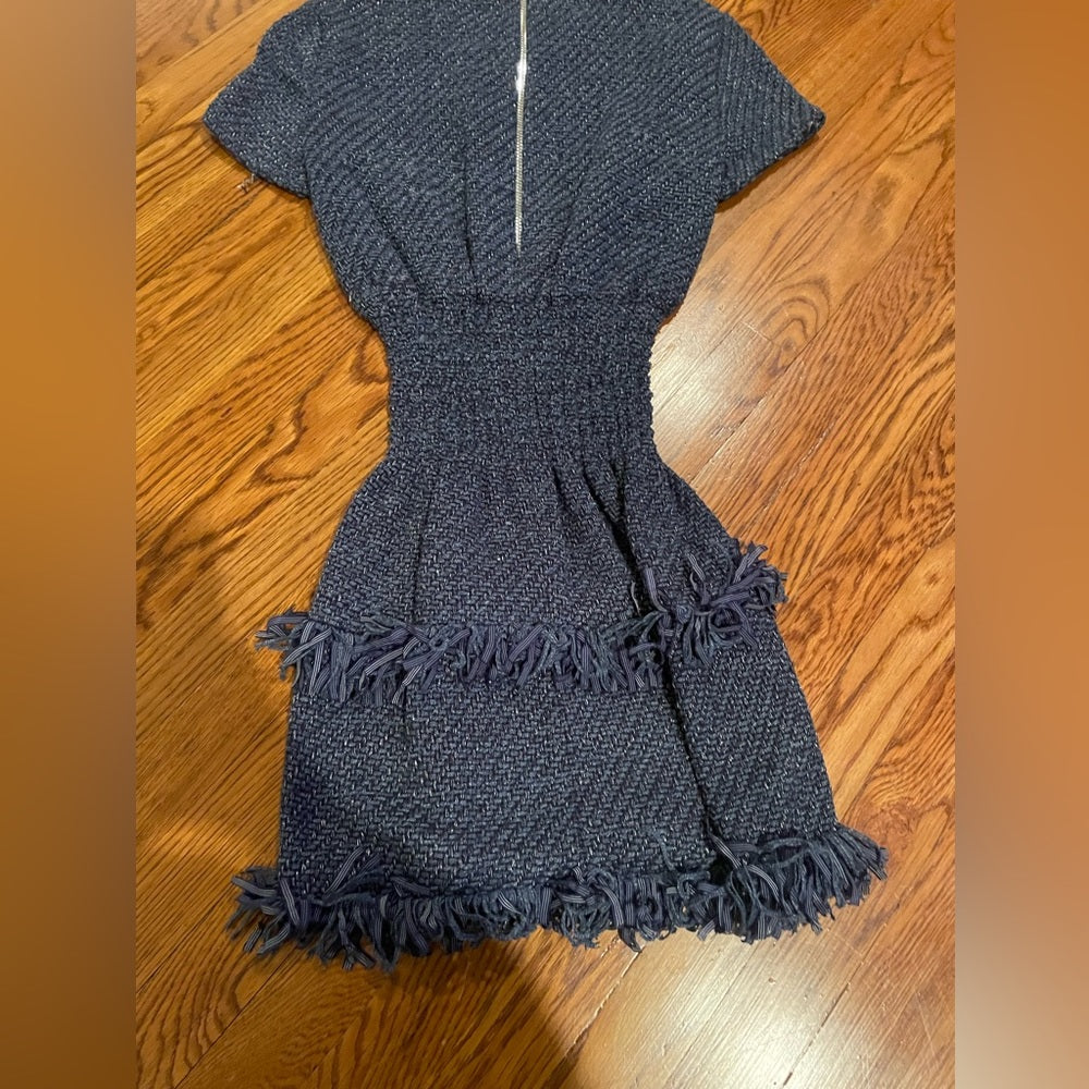 Maje Blue Crochet Dress Size 1/Small