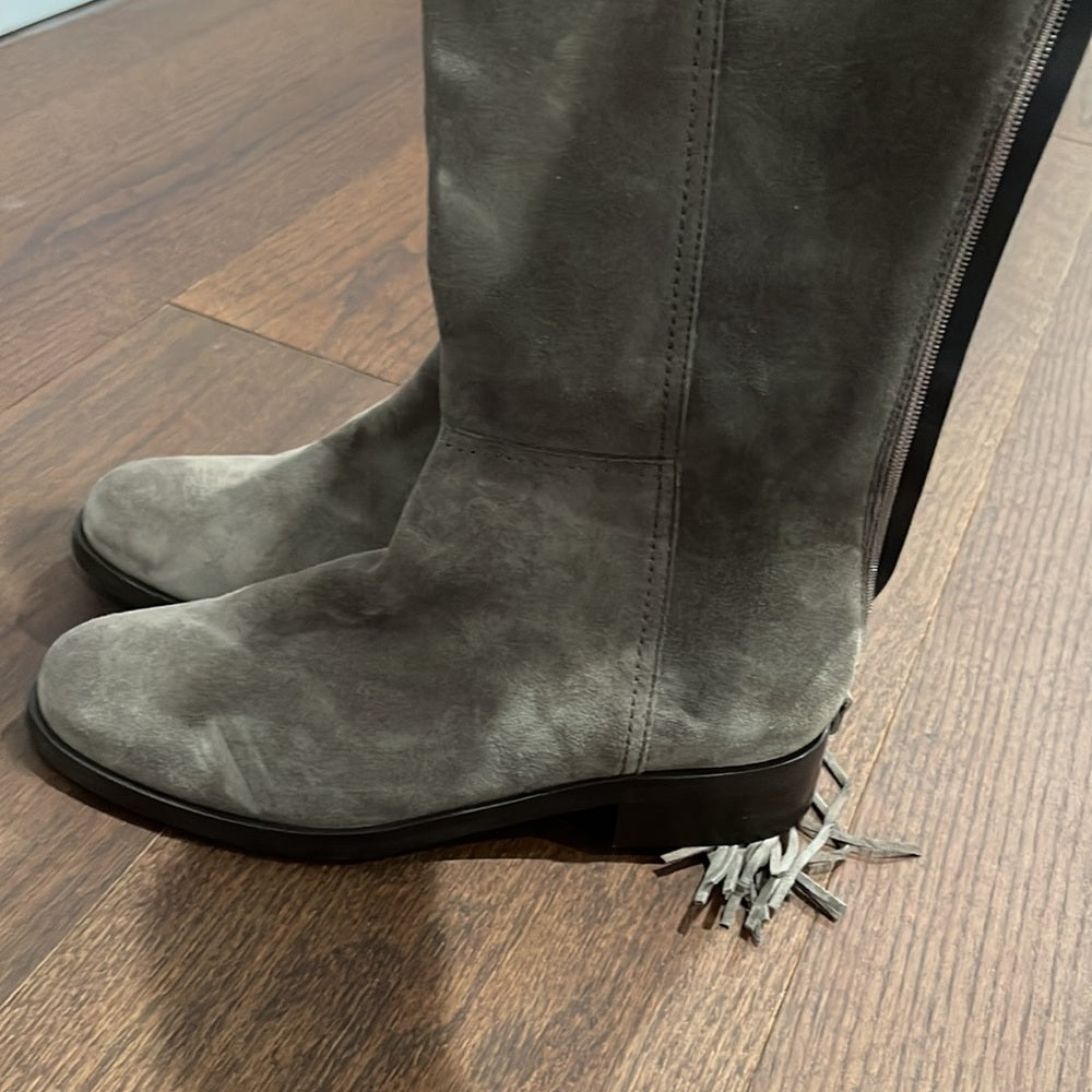 L.K. Bennett Grey Suede Boots Size 37