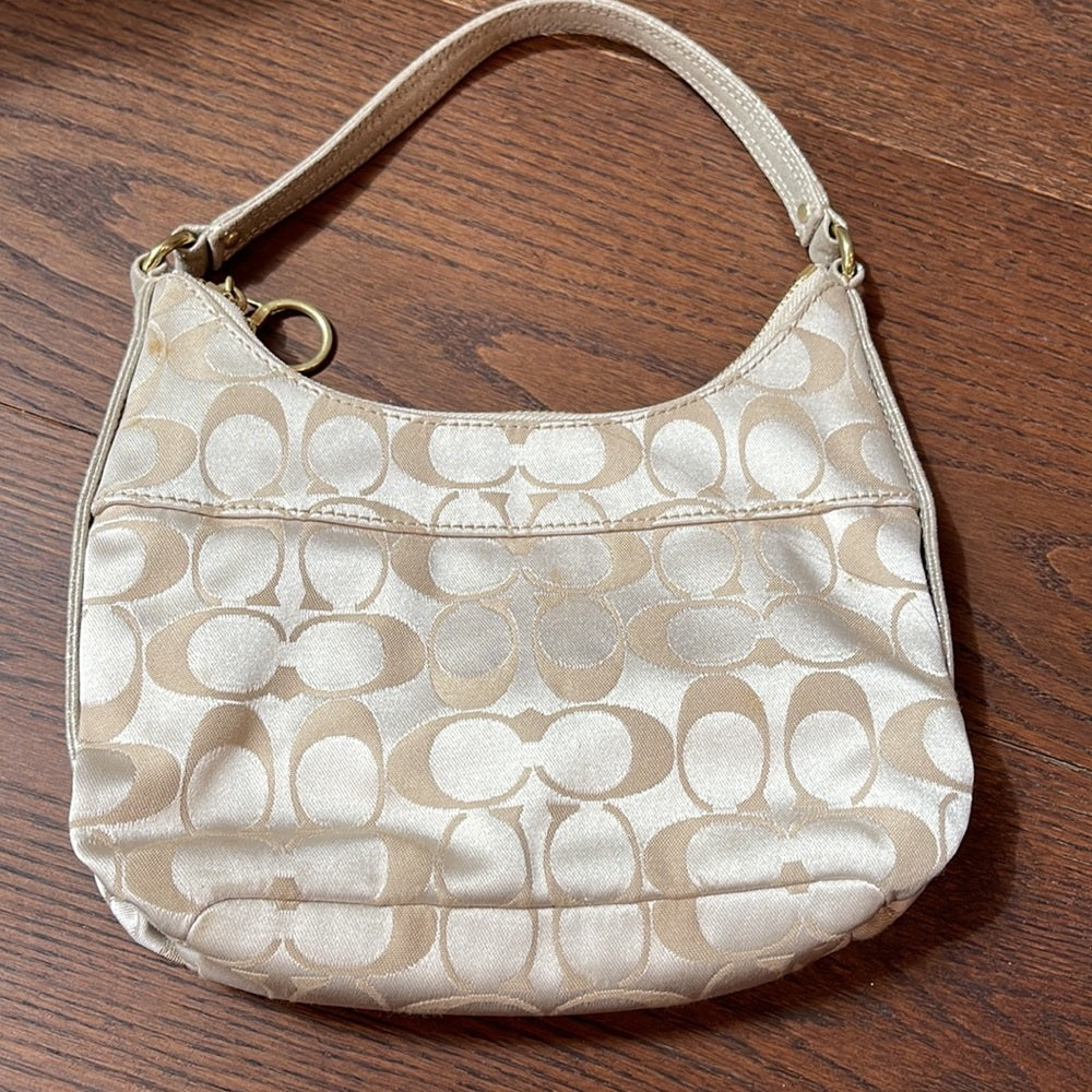 Coach Canvas Gold Women’s Small Shoulder Bag