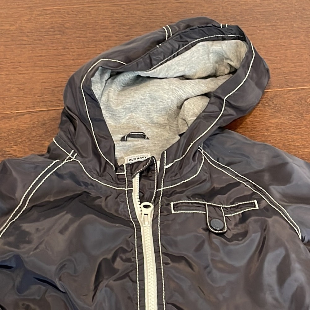 Old Navy Grey Boys Rain Hooded Jacket Size 4T