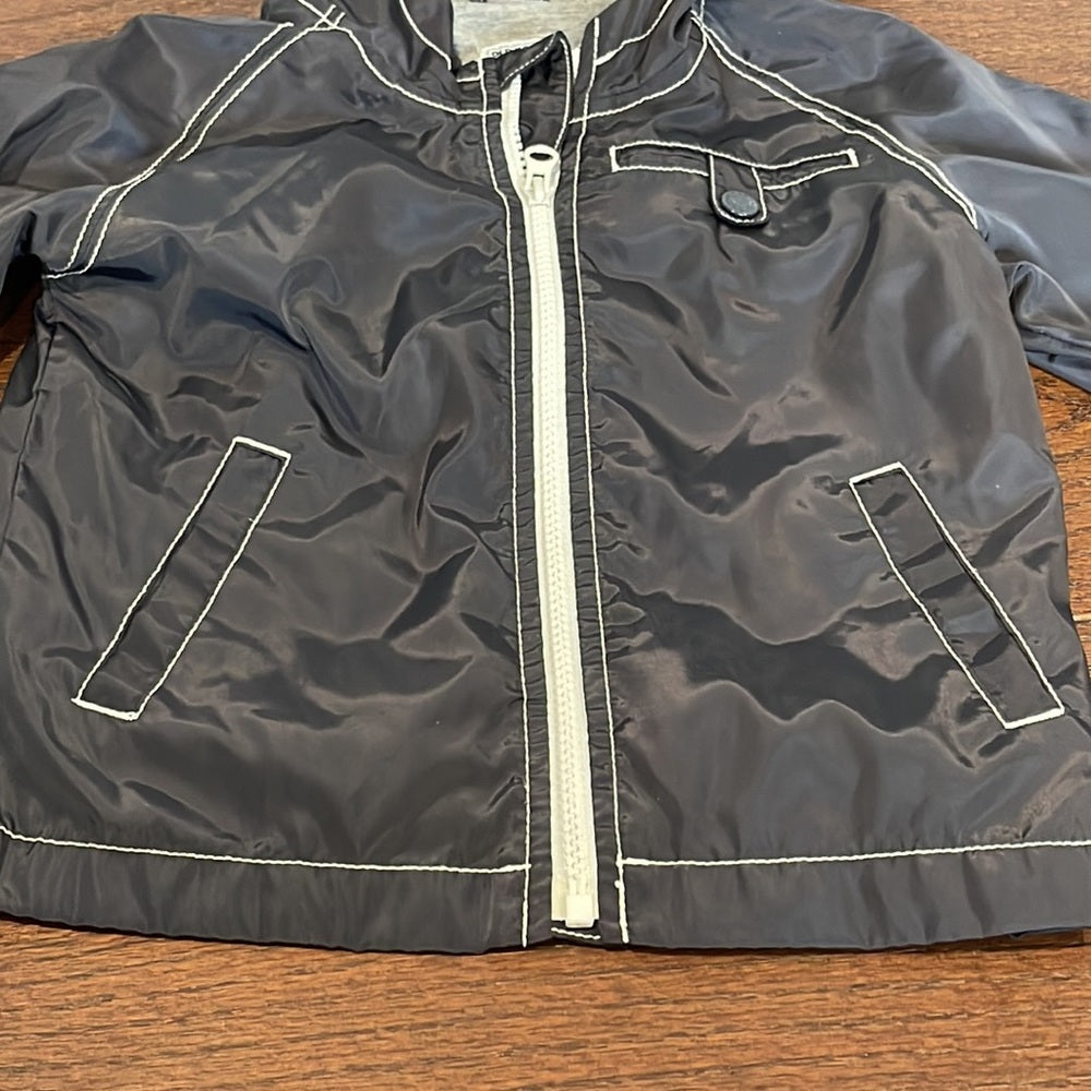 Old Navy Grey Boys Rain Hooded Jacket Size 4T