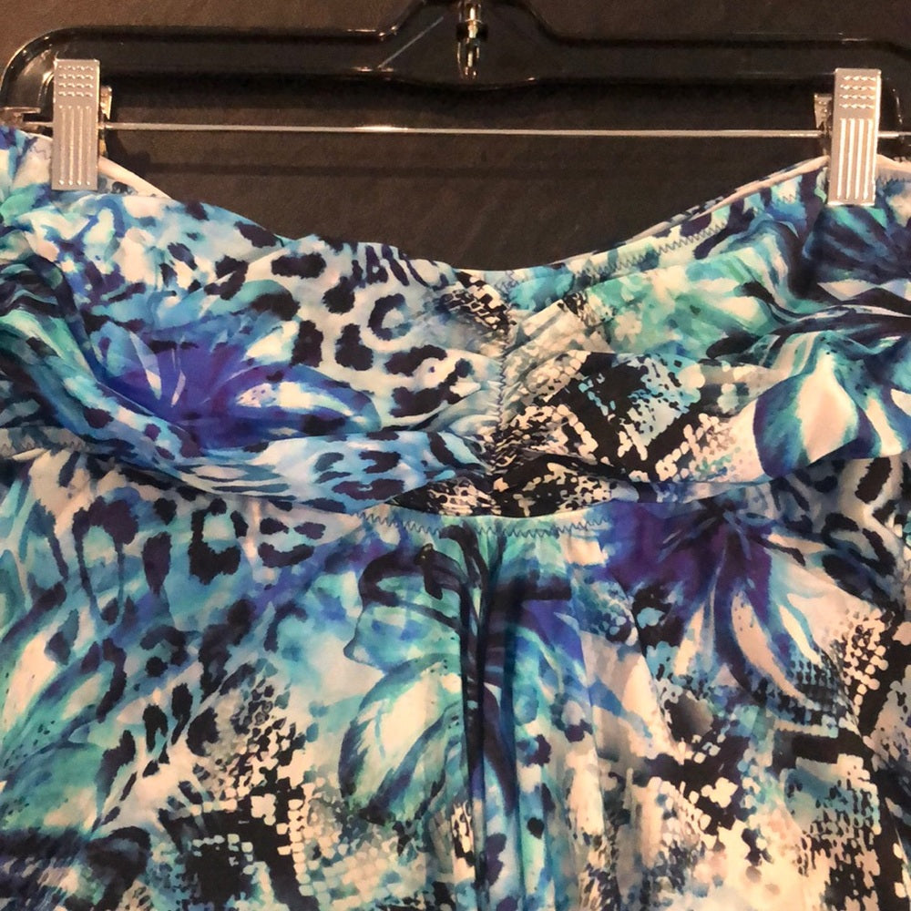 Gottex Blue,Black &White Bathing Suit & Cover Up Size 10