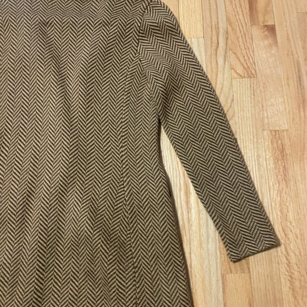 Lauren Ralph Lauren Chevron Brown Trench Coat Size Medium