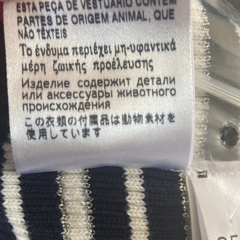 Women’s SeeByChloe cardigan. Blue/white/silver. Size 42