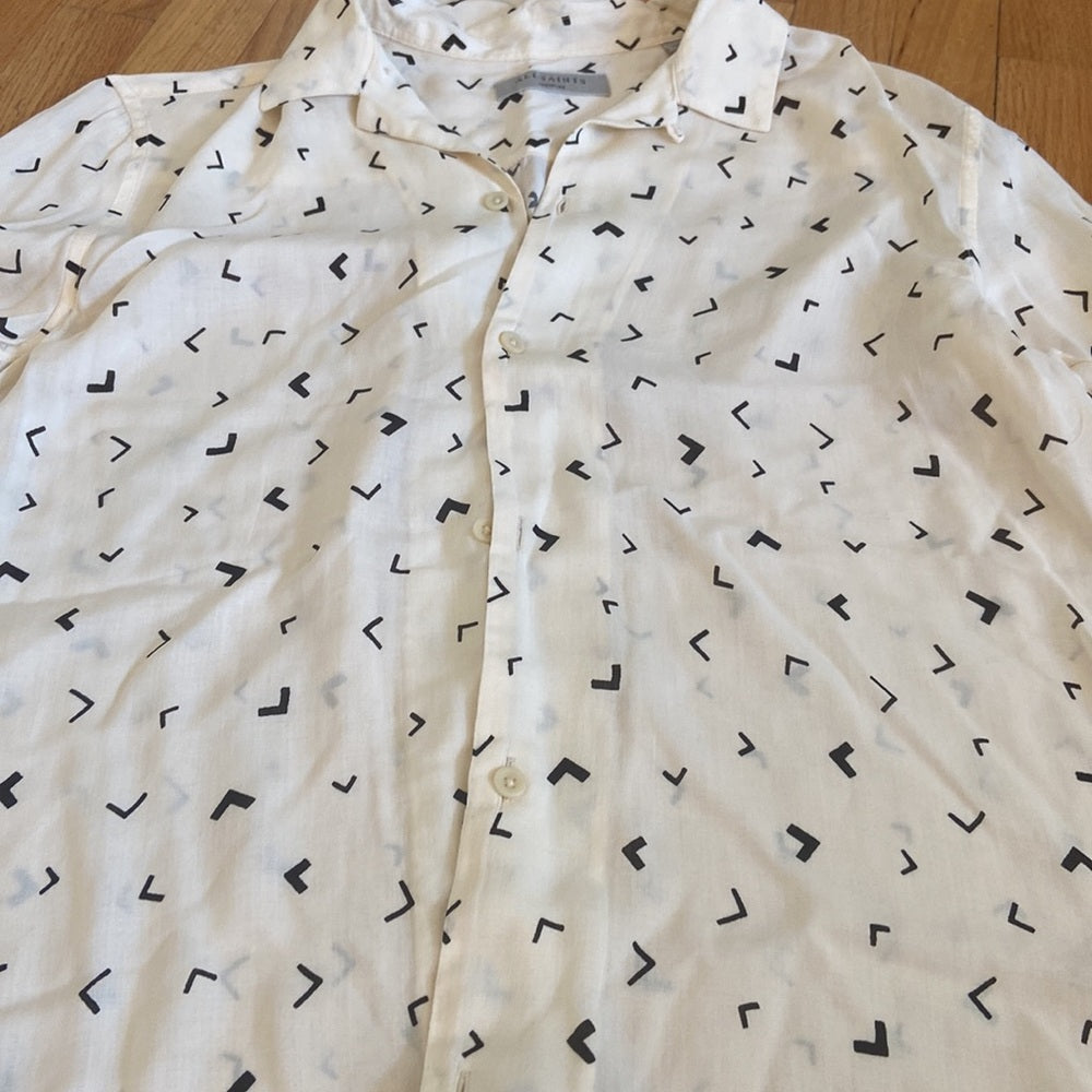 Women’s All Saints button down. Cream. Size M