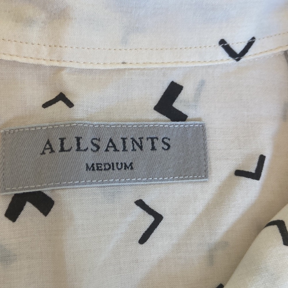 Women’s All Saints button down. Cream. Size M