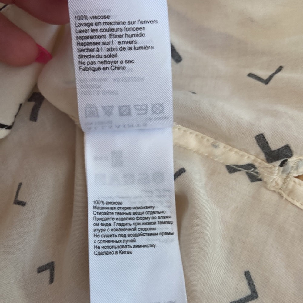 Women’s All Saints button down. Cream. Size M