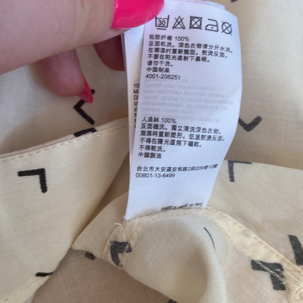 Women’s All Saints button down. Cream. Size M