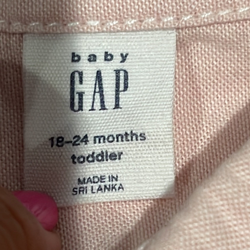 Boys Gap Pink Button Down Shirt Size 18-24 months