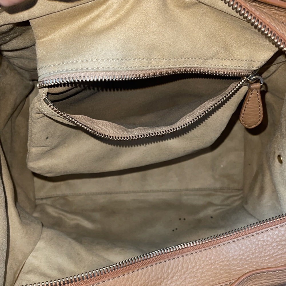 Celine Tan Leather Mini Luggage Tote