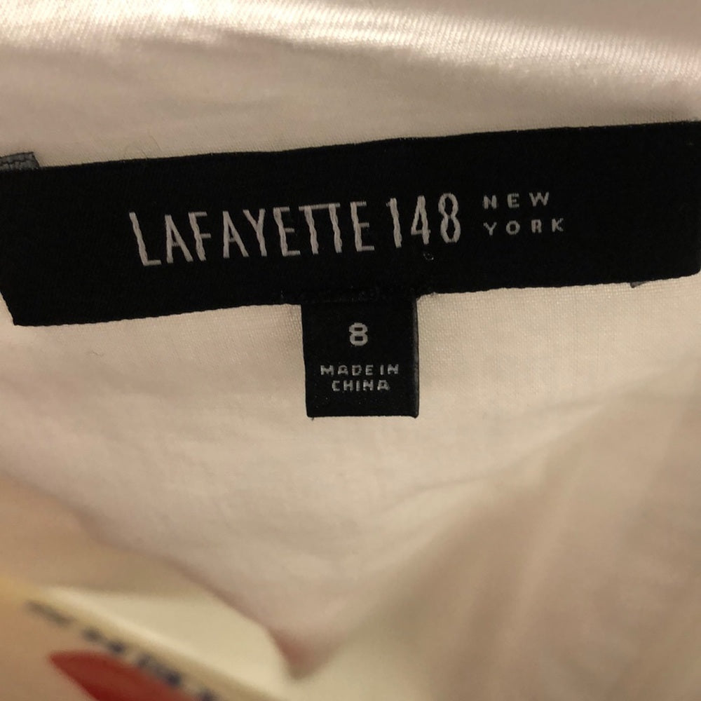 Lafayette 148 Size 8 White Dress