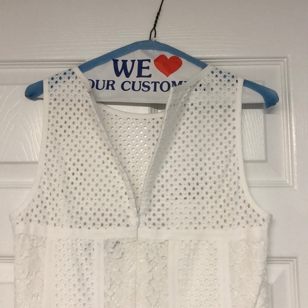 Ralph Lauren White Lace and Eyelet Dress Size 8