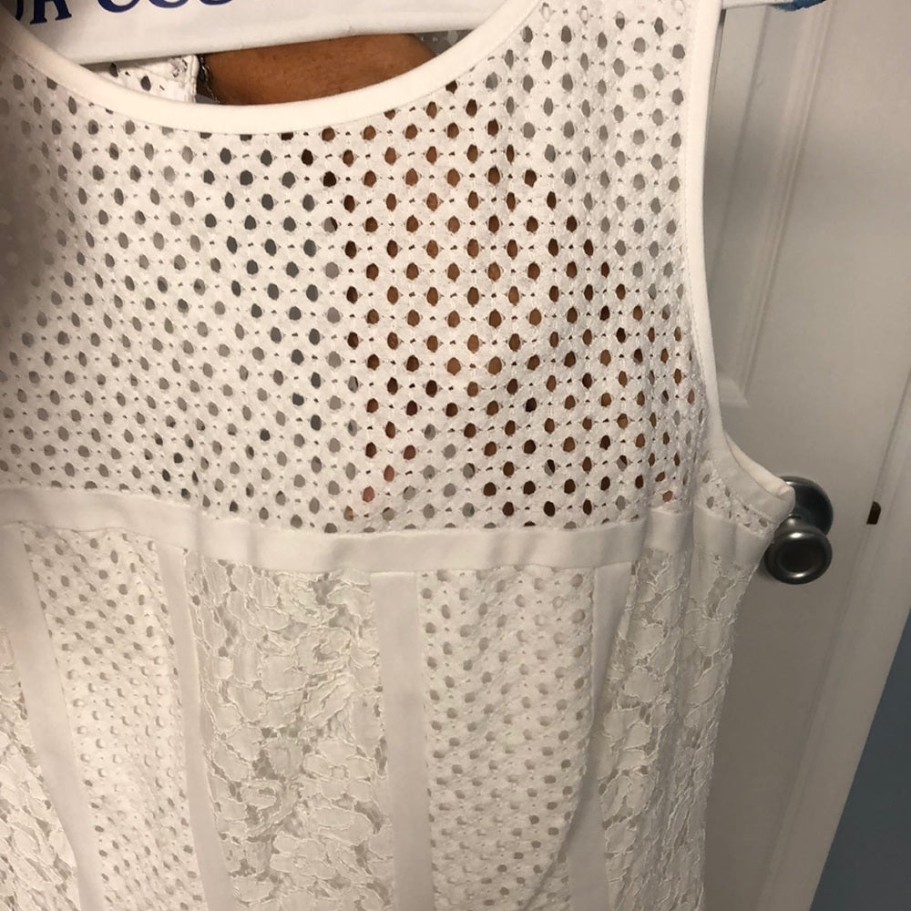 Ralph Lauren White Lace and Eyelet Dress Size 8