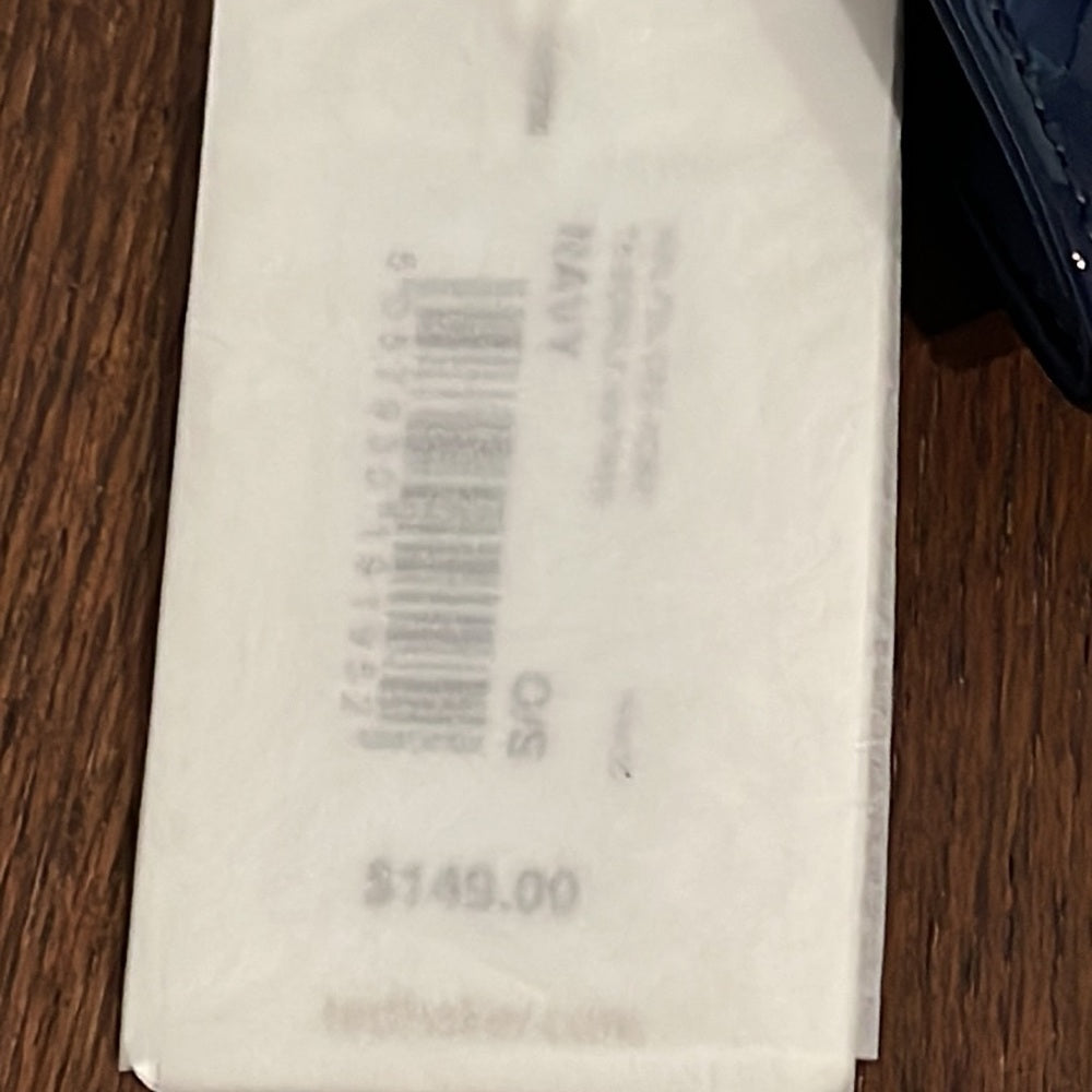 NWT Ted Baker Navy Patent Leather Wallet