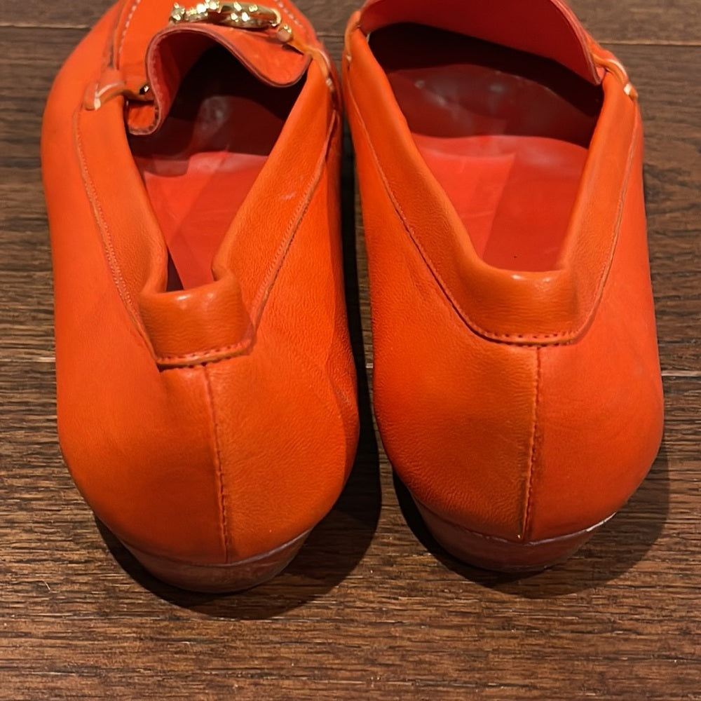 Salvatore Ferragamo Women’s Orange Driving Shoes Size 11