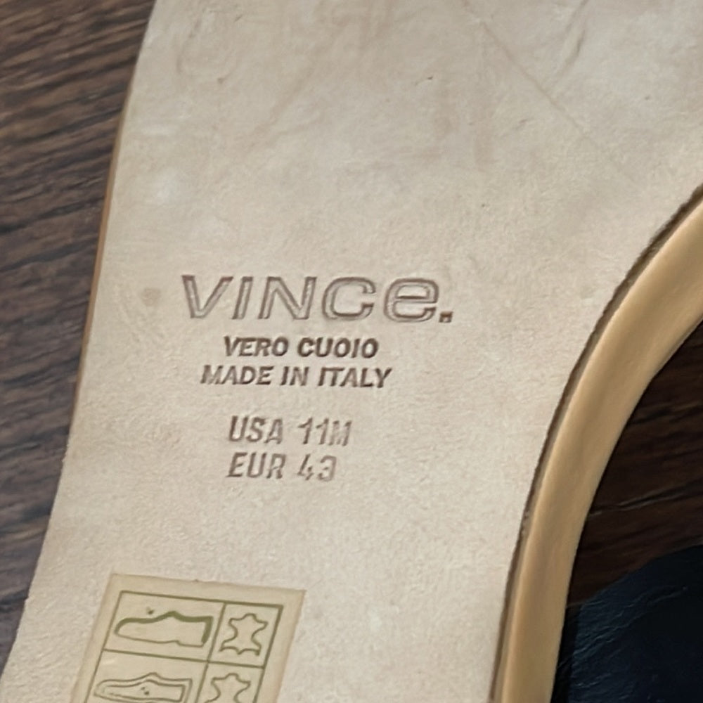 Vince Women’s Tan and Black Sandals size 11