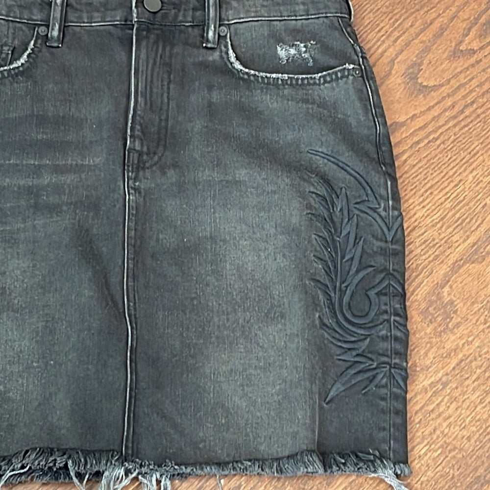 NWT All Saints Dark Grey Denim Women’s Skirts Size 6