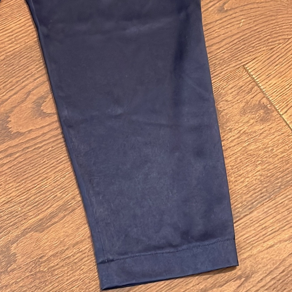 NWT Derek Lam Navy Silk Feeling Pants Size 2