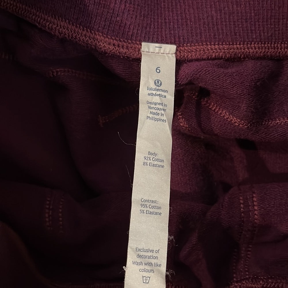 Lululemon Deep Purple Joggers Size 6