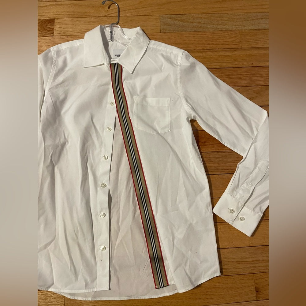 Burberry White Button Down Top Size 12Y