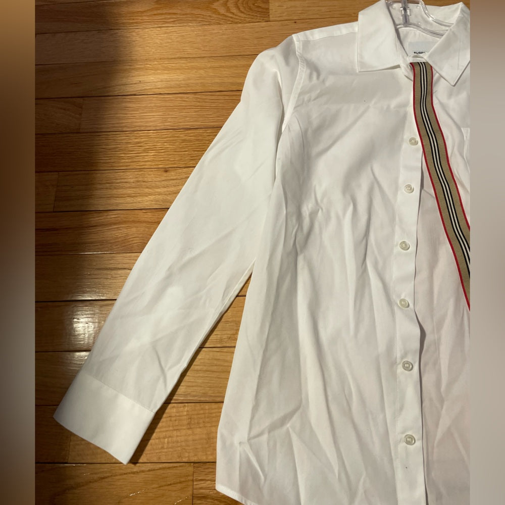 Burberry White Button Down Top Size 12Y