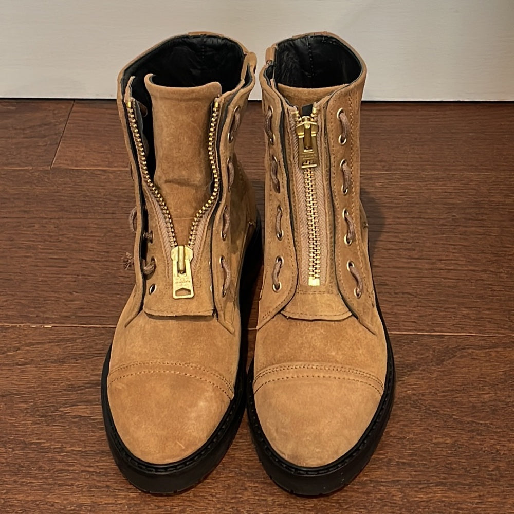 NWT All Saints Ariel Suede Sand Boots Size 37/7