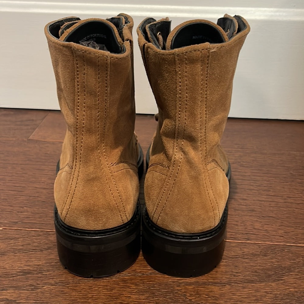 NWT All Saints Ariel Suede Sand Boots Size 37/7