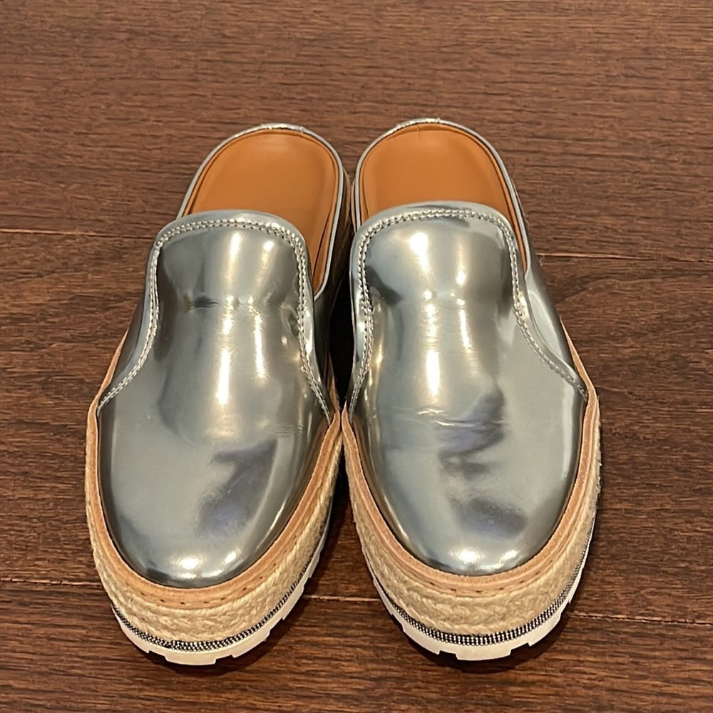 Brunello Cucinelli Women’s Silver Slides Size 37/7